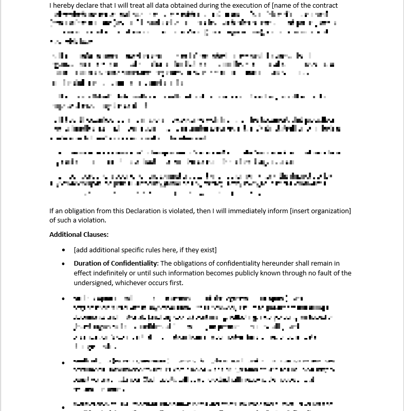 Preview ISO 27001 Confidentiality Statement Template word