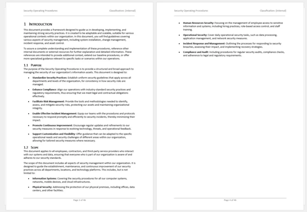 A Preview Of The Sop Template For Word Chapter 1 Preview