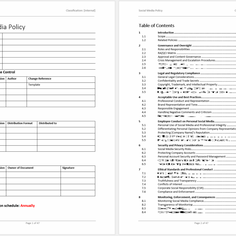 social media policy template